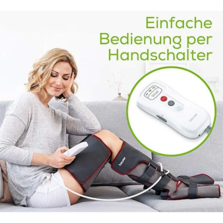 Beurer FM 150 Pro Venen Trainer, Bein-Massage-Gerät mit Luftdruckmassage, elektrisches Venenmassagegerät bei Verspannungen und schweren Beinen, mit Oberschenkelmanschetten – Bild 4