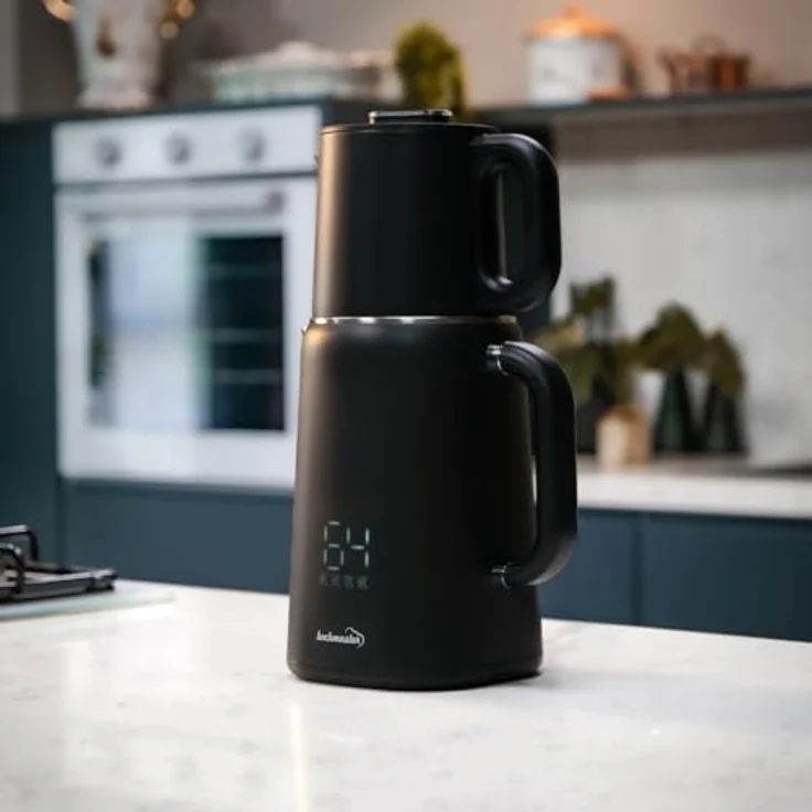 KOCHMASTER Dem Keyfi Pro Teemaschine, Digitale Teemaschine mit Temperaturregelung, 1.5L + 1.1L, 1800W, Edelstahl, Warmhaltefunktion, Überhitzungsschutz – Bild 3