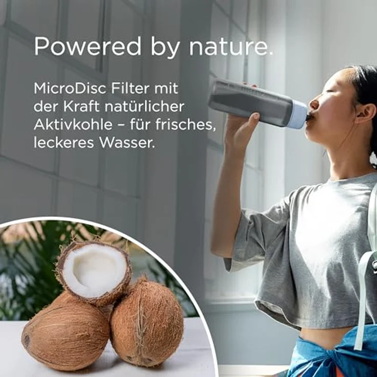 BRITA Wasserfilterkartusche MicroDisc im 3er Pack, Kartuschen für alle BRITA fill&go Trinkflaschen und fill&serve Karaffen zur Reduzierung von geschmacksstörenden Stoffen im Leitungswasser – Bild 4