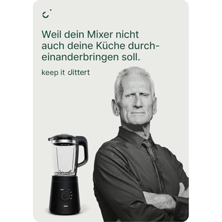 Dittert MI003B-00 Serie One, Standmixer mit 1,75 l Behälter, 4 Geschwindigkeiten, 1300 W, schwarz (Versandkostenfrei) – Bild 6