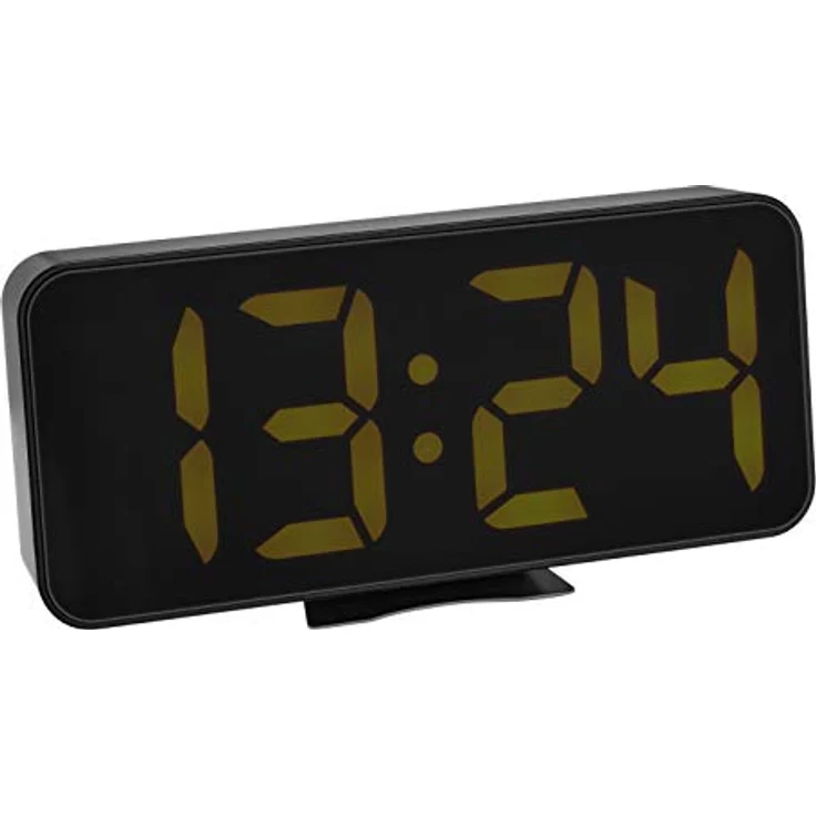 TFA Dostmann Digitaler Wecker, 60.2027.01, mit orangen LED-Ziffern, Anzeige von Innentemperatur, mit Weckalarm, schwarz, (L) 178 x (B) 36 x (H) 84 mm – Bild 3