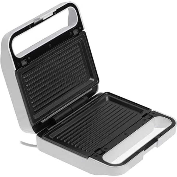 Adler 2-in-1-Sandwichmaker AD 3070, Kontaktgrill, 1100W, antihaftbeschichtet, weiß – Bild 4