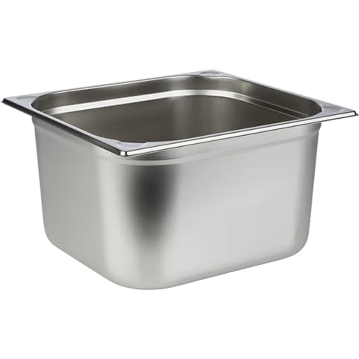 APS GN 2/3 Behälter Edelstahl, Abmessungen 325 x 355 mm/Höhe 200 mm/Volumen 18 Liter Silber – Bild 1