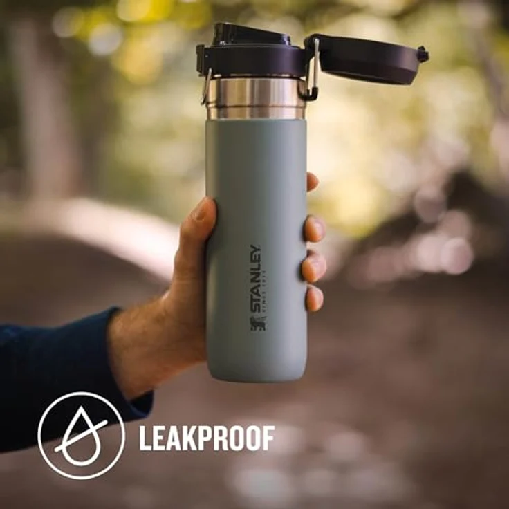 STANLEY Quick Flip Trinkflasche Edelstahl 0.71L - 12+ Stunden Kalt - BPA-Frei - Spülmaschinenfest - Auslaufsicher - Shale – Bild 5