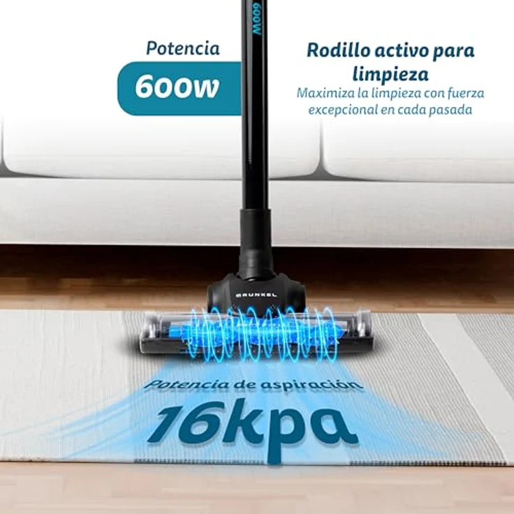 Grunkel ASP-Easy 600w Roller, Vertikaler Kabelstaubsauger, Schwarz mit HEPA-Filter und großem Behälter – Bild 5