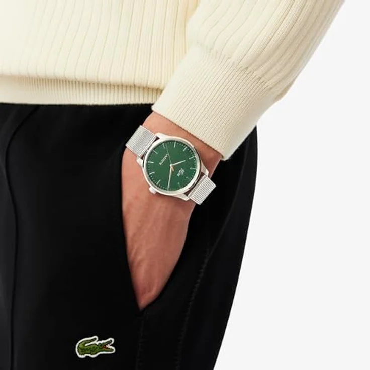 LACOSTE Klassische Uhr 2011374, Armbanduhr mit Edelstahlgehäuse, Schwarz – Bild 4