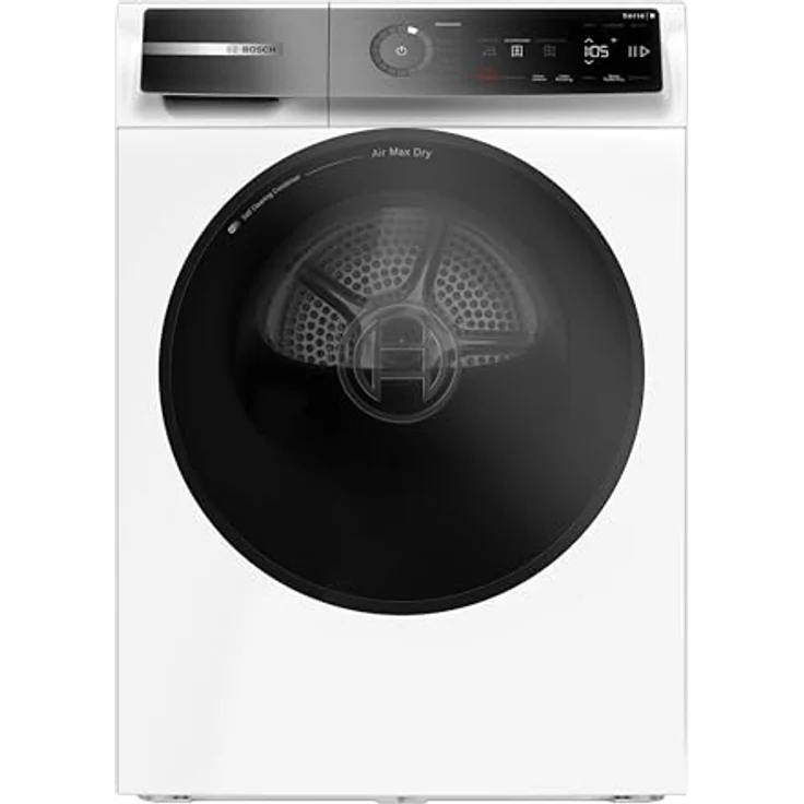 Bosch WRB247C40 Serie 8 Wärmepumpentrockner, 9 kg, selbstreinigender Kondensator, Air Max Dry, AutoDry, Reversierfunktion, Home Connect, Speed Perfect Plus, weiß/chrom – Bild 1