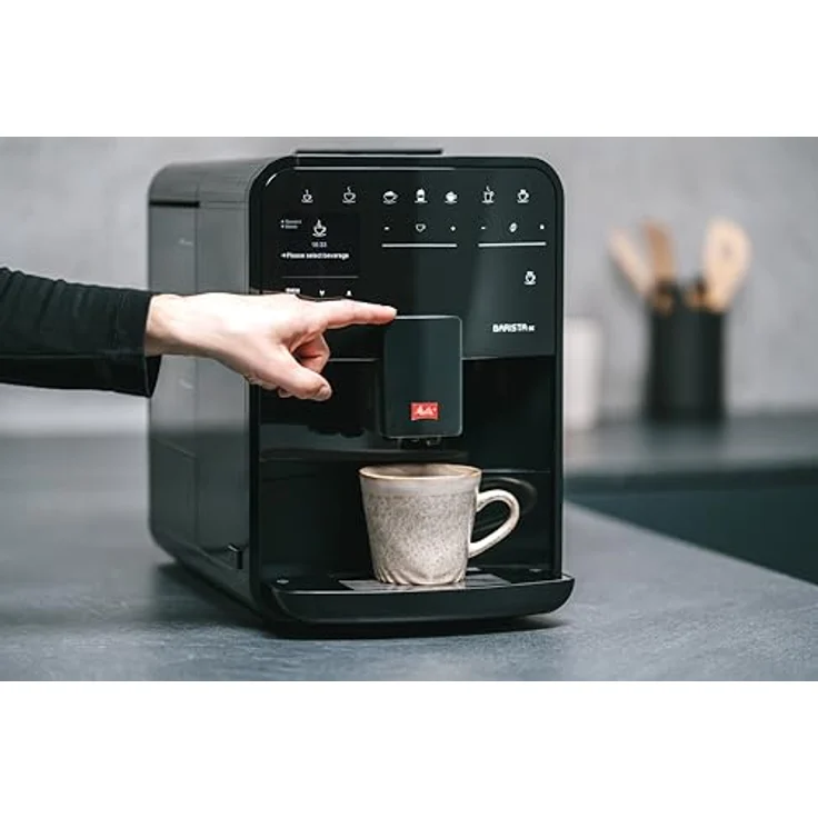 Melitta Barista SE Kaffeevollautomat, schwarze Ausführung, geräuscharmes Mahlwerk, Touch & Slide Bedienung, separat für Milch und Heißwasser – Bild 5