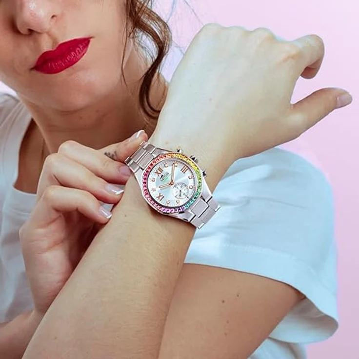 Lotus Damen Hybrid Smartwatch Connected 316L Edelstahl, 5 ATM wasserdicht, Musiksteuerung, Schrittzähler, Modell 18924/5 – Bild 3