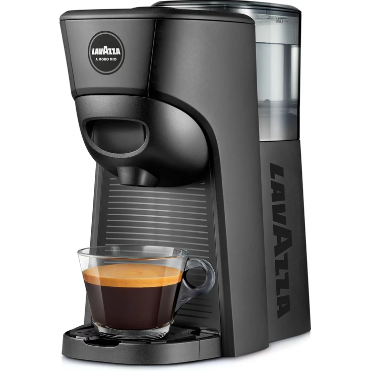 Lavazza LM 840 Tiny Eco, Kapselkaffeemaschine mit 0,6 L Tank, manuelle und automatische Zubereitung, schwarz, Energieeffizienzklasse A+