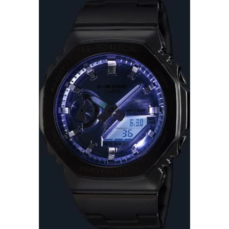 Casio G-Shock GM-2110D-2BER Classic Herrenuhr, Stoßfest, Stoppuhr, blau – Bild 5
