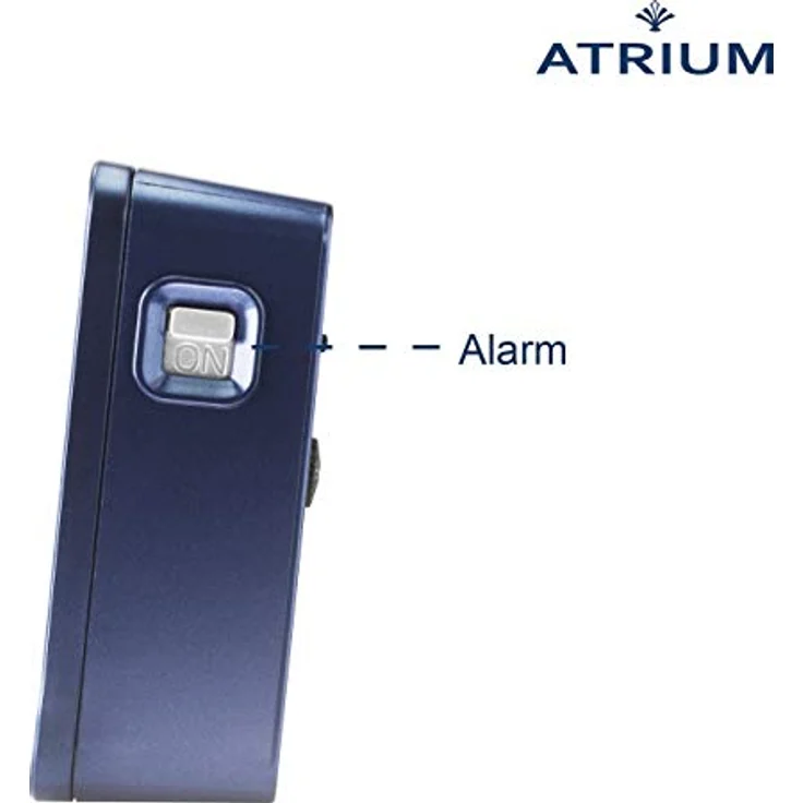 Atrium Funkwecker A660-5, Quarzwecker in dunkelblau metallic mit Snooze-Funktion und leuchtenden Zeigern – Bild 3