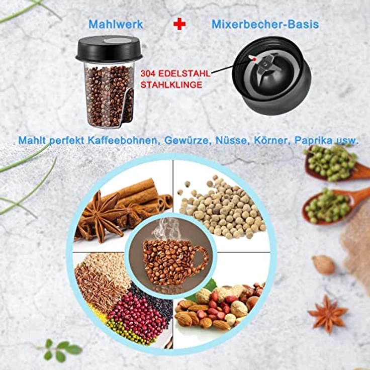 TopStrong Foodprozessor, 1100W, 11 Funktionen, 3,2L und 1,5 Behälter, inkl. Zerkleinerer, Scheidescheibe, Zitruspresse, Knethaken, schwarz – Bild 6