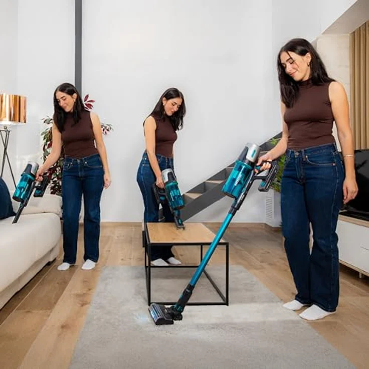 Cecotec Conga Rockstar 1500 Horizon Genesis XL, kabelloser Staubsauger mit 215W Gesamtleistung, 45 Minuten Autonomie, Mischbürste und 2 Saugmodi – Bild 4