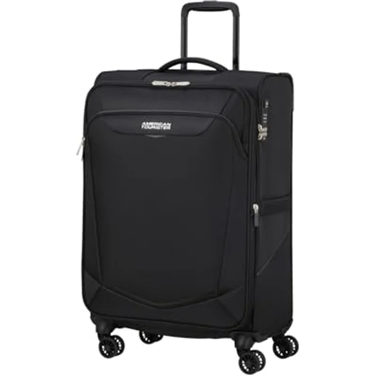 American Tourister SUMMERRIDE BLACK SPINNER M EXP TSA, Koffer mit 360° Spinner-Rollen, schwarz – Bild 2