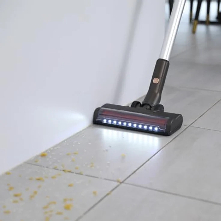 LIVINGTON Smart&Slim Vac, Beutelloser Akku Staubsauger mit 350W Motor, smarter Saugkraftanpassung und LED-Saugkopf, kabellos & leicht – Bild 2