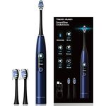 Tristan Auron Smart One Elektrische Schallzahnbürste – 48.000 Schwingungen, 5 Modi, Farbdisplay, USB-C, 6-8 Wochen Akku, IPX7 wasserdicht + 2 Aufsätze mit Schutzhülle SmartOne (Blau)