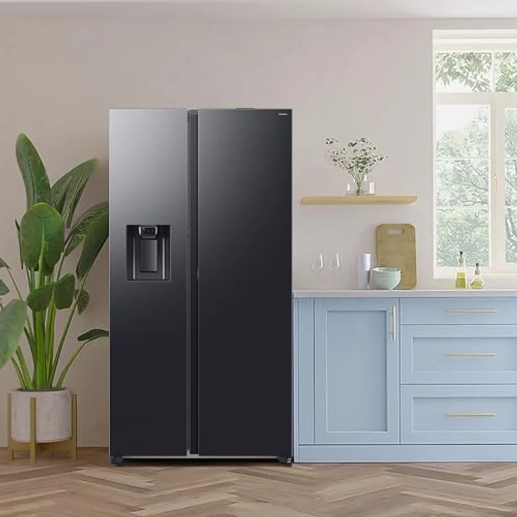 Samsung RS80F64KEFEF, Side by Side Kühl-Gefrier-Kombination mit 640 Liter Nutzinhalt, AI Sprachsteuerung, Black Steel – Bild 5