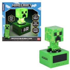 Paladone Minecraft Creeper Wecker, digitaler Wecker mit Nachtlicht und Musik