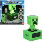 Paladone Minecraft Creeper Wecker, digitaler Wecker mit Nachtlicht und Musik, 16 cm, batteriebetrieben, offiziell lizenziertes Gaming-Zubehör