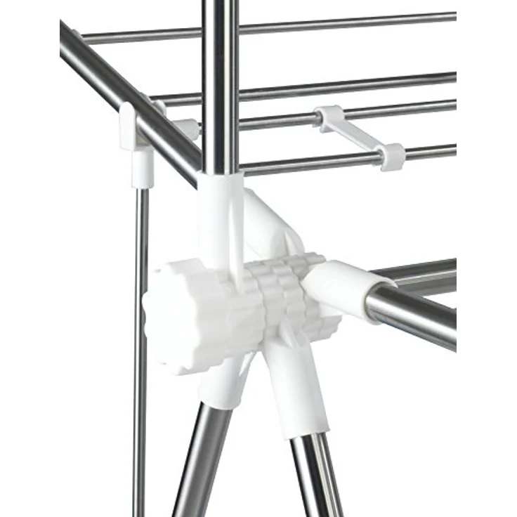 Wenko 3774019100 Wäschetrockner Profi Extra, 13,5 m Trockenlänge, Edelstahl rostfrei, 158 x 200 x 62 cm, Silber matt – Bild 5