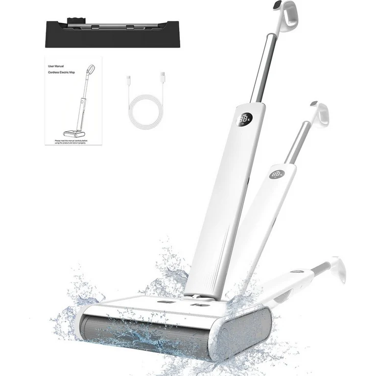 AIRROBO FC10, Nass-Trocken-Akkusauger mit Selbstreinigung, 220 W, 45 Minuten Laufzeit, 165° flach klappbar, Doppeltanksystem, LED-Display & Sprachansage, Tierhaarfilter, 1 Jahr Garantie