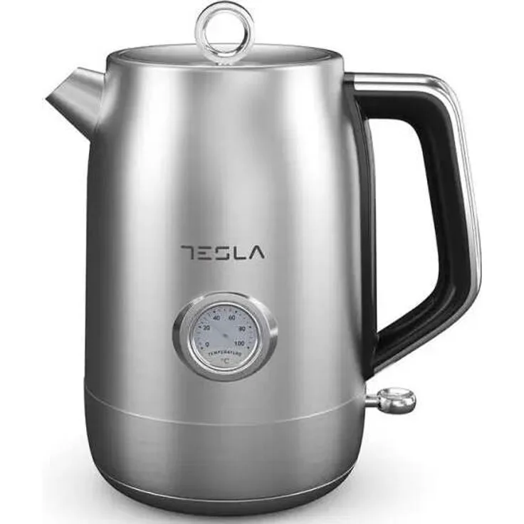 Tesla KT500X, Wasserkocher 1,7 l, 2200 W, Edelstahl mit Wasserstandsanzeige und Überhitzungsschutz