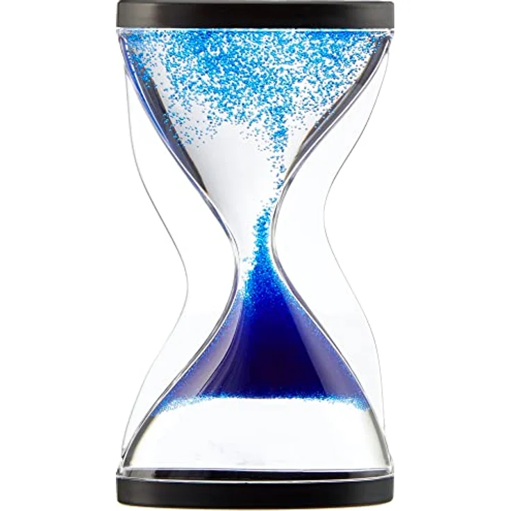 TFA Dostmann Contra Sanduhr mit nach Oben laufenden Kügelchen, Kunststoff, Blau, L 65 x B 24 x H 117 mm – Bild 2