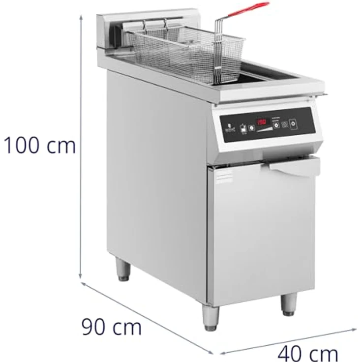 Royal Catering Induktionsfritteuse 30L Gastro 380V Timer LED, 10000 W, Silbern – Bild 6