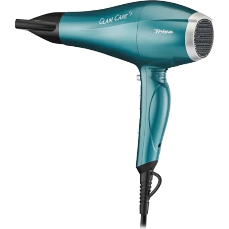 Trisa Glam Care Petrol Haartrockner mit Ionen Funktion, 3 Heizstufen, Cool Shot, Überhitzungsschutz, Diffusor & Ondulierdüse - Für geschmeidiges & glänzendes Haar – Bild 3