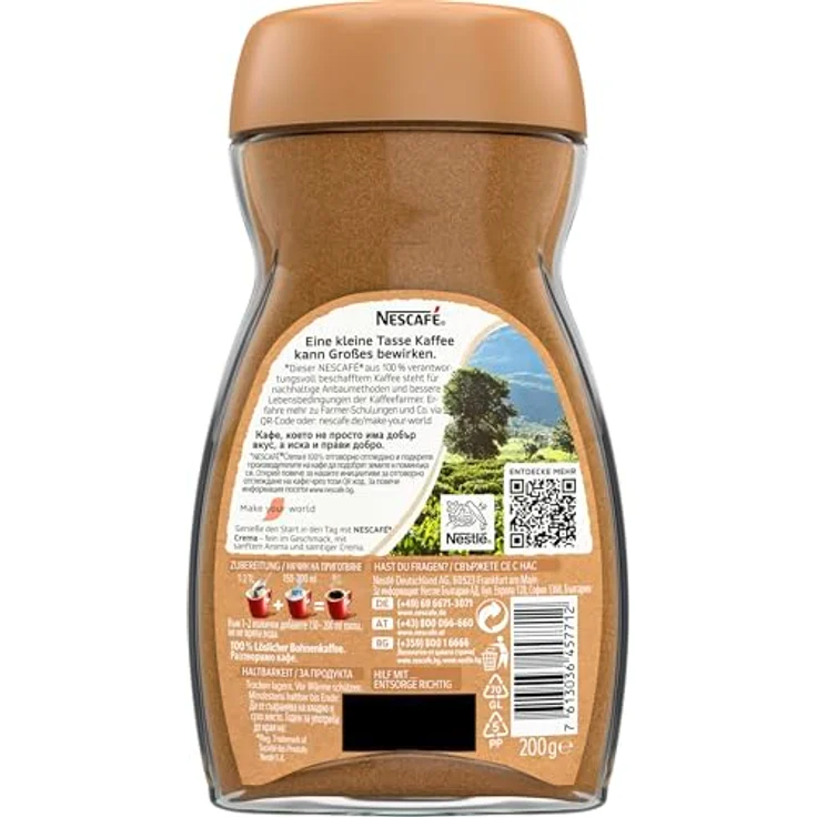 Nescafé Classic Crema löslicher Bohnenkaffee, 200g – Bild 2