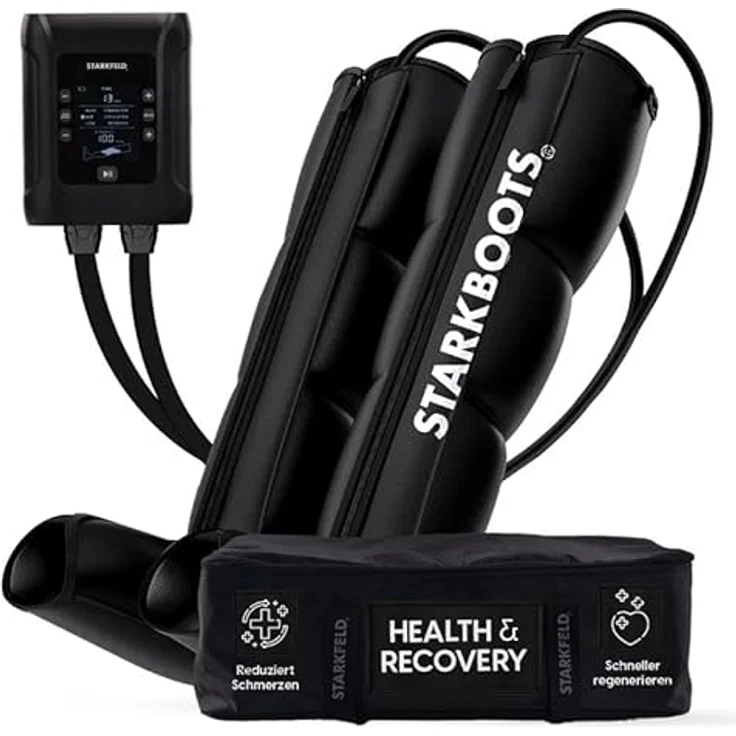 STARKFELD STARKBOOTS Recovery Boots – Lymphdrainage & Beinmassagegerät, 40-200 mmHg, für Venenrückfluss & Wassereinlagerungen, ideal bei Lipödem, Größe L – Bild 1
