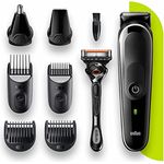 Braun MGK5360 Barttrimmer 8-in-1 Styling Kit, mit 6 Aufsätzen, Lithium-Ionen Akku und Gillette Fusion 5 ProGlide Rasierer