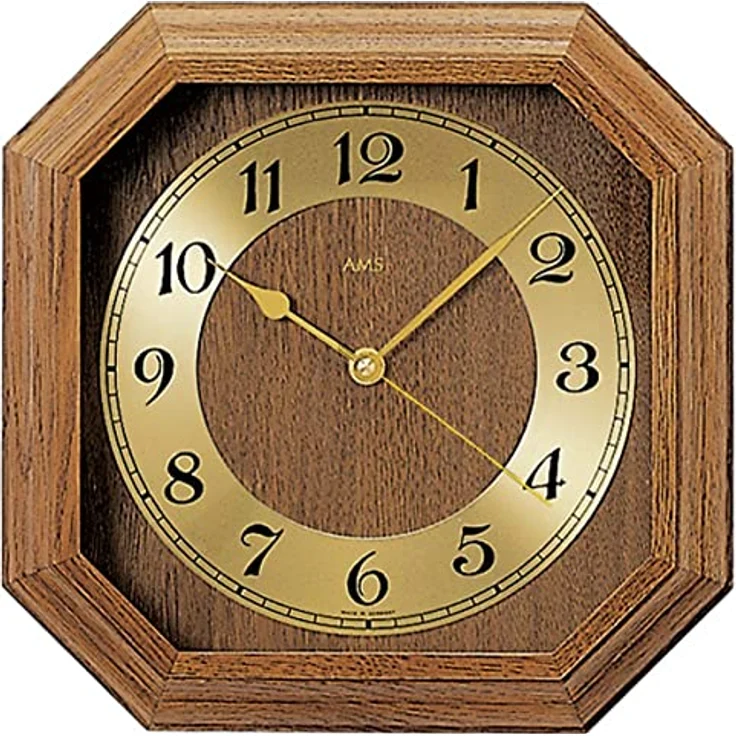 AMS F5864/4 Funk-Wanduhr, Holz, Mehrfarbig – Bild 1