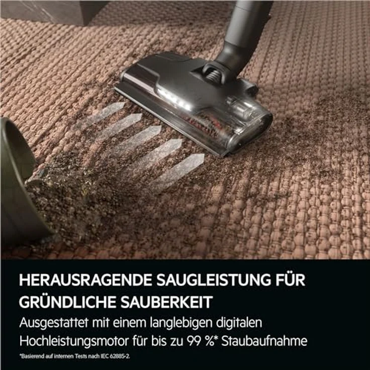 AEG Serie 8000 Akku Staubsauger / Kabellos / Alle Böden / AutoModus / bis zu 99% Staubaufnahme / bis zu 50 min Laufzeit / 21,6V Akku / Zubehör / Weiß – Bild 4