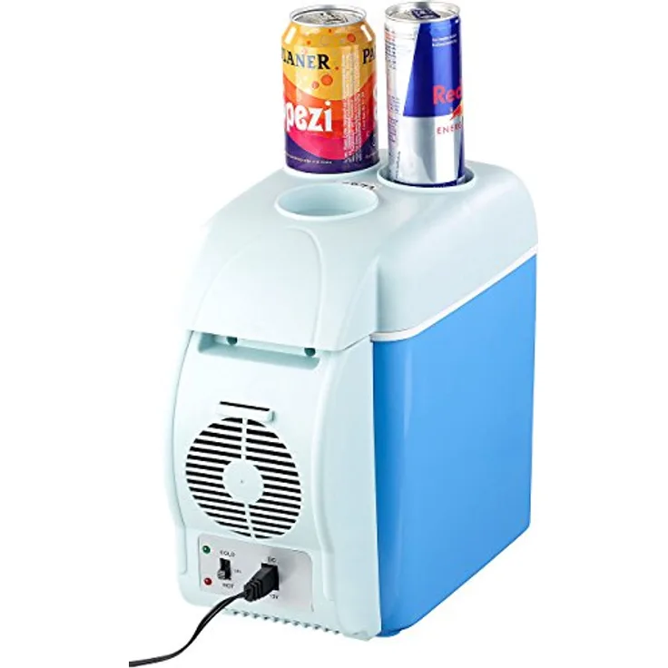 Lescars Autokühlbox 7,5 l, thermoelektrische Kfz-Wärme- & Kühl-Box mit 3 Getränkehaltern, 12 V, für Pkw und Wohnmobil