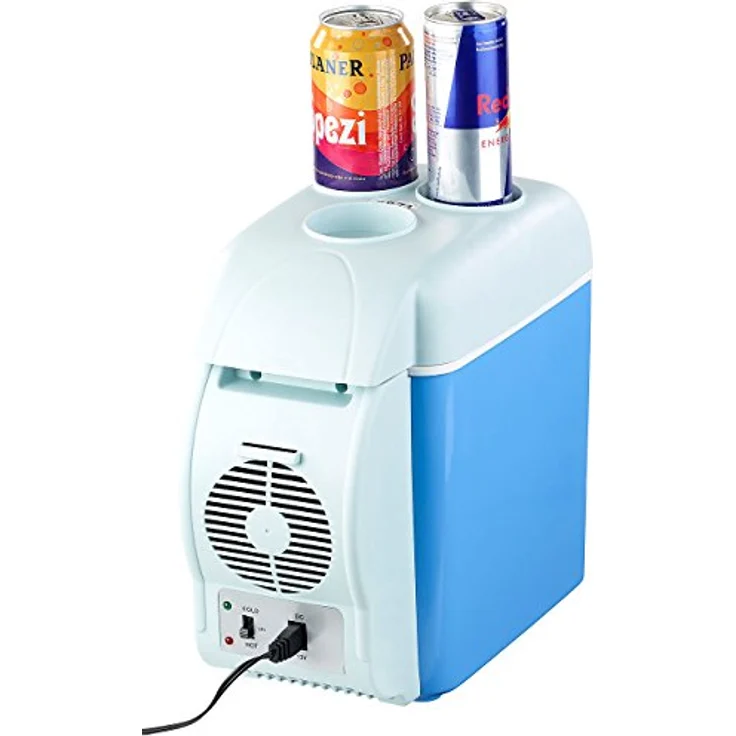 Lescars Autokühlbox 7,5 l, thermoelektrische Kfz-Wärme- & Kühl-Box mit 3 Getränkehaltern, 12 V, für Pkw und Wohnmobil – Bild 1