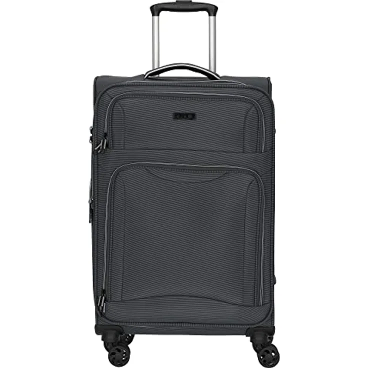 D&N Travel Line 9204-4-Rollen-Trolley M 66 cm erw. grau