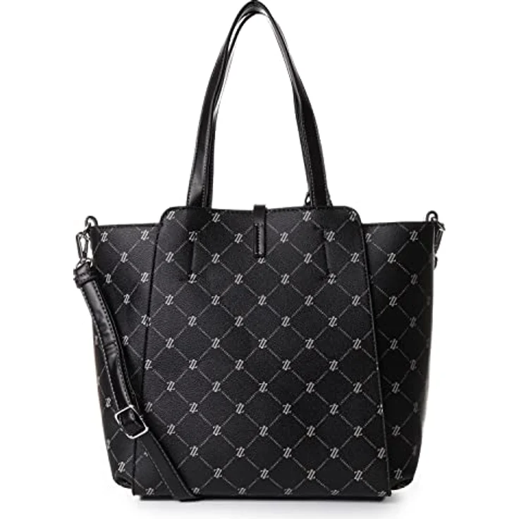 Lazarotti Palermo Handtasche 34 cm, schwarz, 100% Kunstleder, Henkeltasche – Bild 4