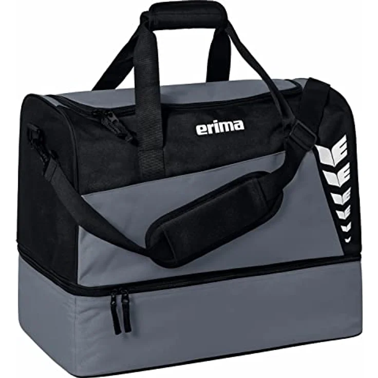 erima SIX WINGS Sporttasche mit Bodenfach, maximaler Stauraum für Sportausrüstung, schwarz – Bild 2