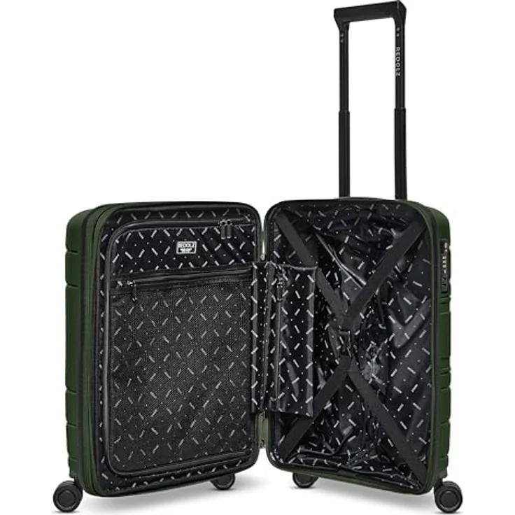 REDOLZ Hartschalen Kabinen-Koffer Essentials 11, kleiner Trolley 40 x 20 x 55 cm, leichtes Polypropylen, Dehnfalte, 4-Rollen, TSA-Schloss, 45 Liter Volumen – Bild 3