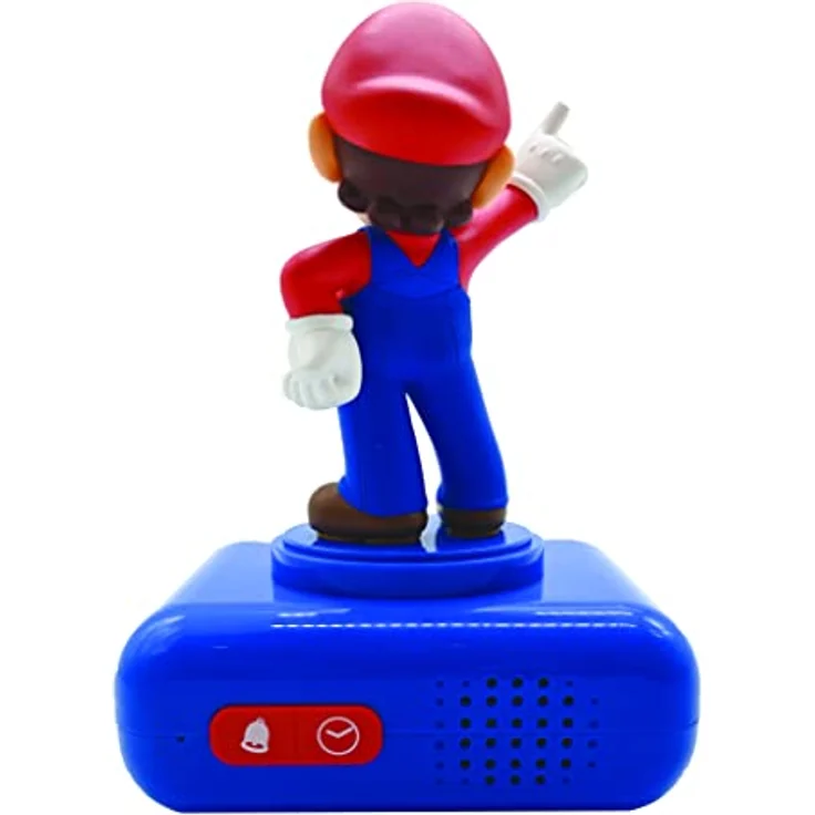 LEXIBOOK Nintendo Super Mario Digitaler Wecker, Blau mit Nachtlicht und Schlummerfunktion – Bild 3
