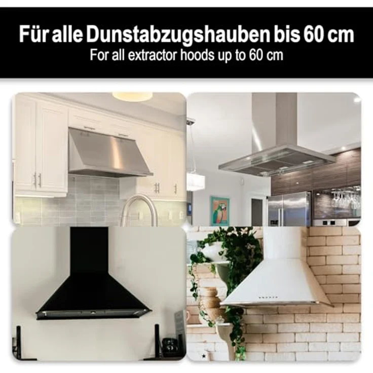 com-four® 4x Dunstabzugsfilter, Flachfilter 57 x 47 cm mit hoher Filterleistung und Sättigungsanzeige – Bild 4