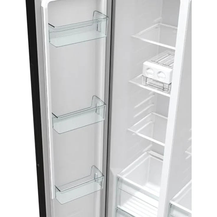 Gorenje NRR 9185 EABXLWD Side-by-Side-Kühlschrank, freistehend, schwarz, NoFrost, Breite 91 cm, Energieklasse E – Bild 10