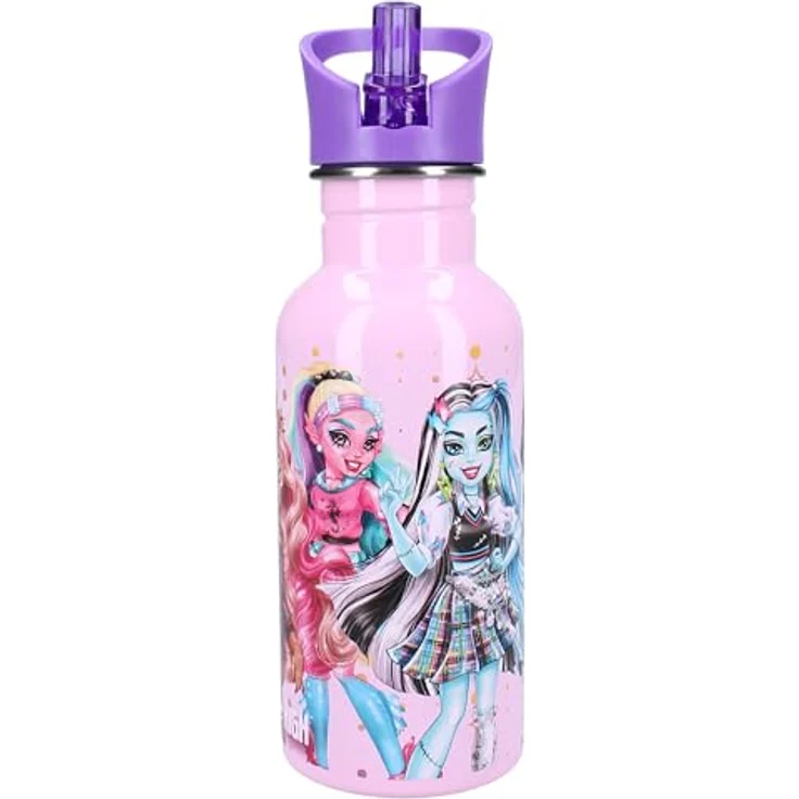 Monster High Trinkflasche, Let’s Eat! 500ml, robuste und kinderfreundliche Trinkflasche für Schule und Freizeit – Bild 4