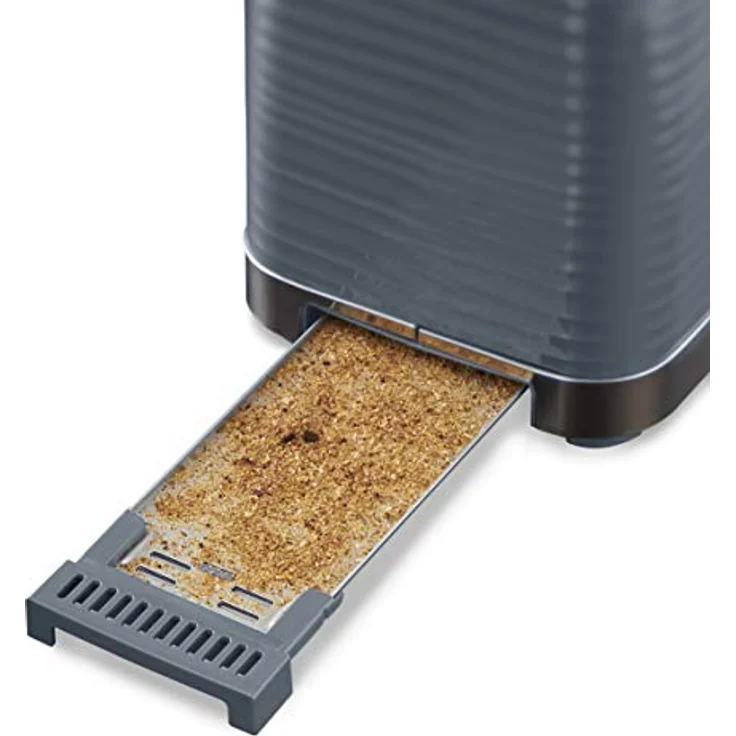 Russell Hobbs Toaster Inspire grau, 2 extra breite Toastschlitze, inkl. Brötchenaufsatz, 6 einstellbare Bräunungsstufen + Auftaufunktion, 1050W, Hochglanz-Kunststoff 24373-56 [Amazon Exklusiv] – Bild 5