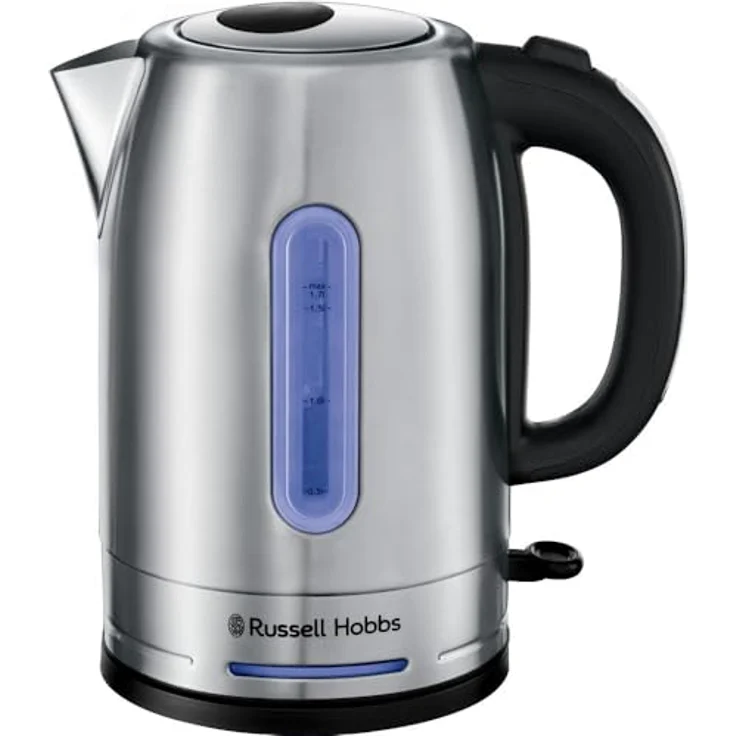 Russell Hobbs 26300-70 QUIET Wasserkocher, 1,7 Liter, 2400 Watt, Kalkfilter, 360°-Sockel, Überhitzungsschutz, Quiet-Boil-Technologie, silber, schwarz – Bild 2