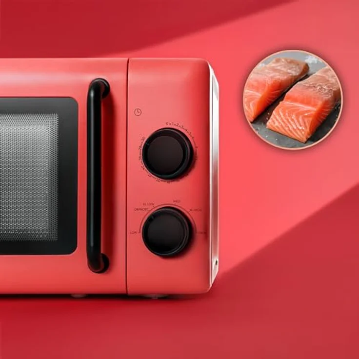 Cecotec Proclean 3010, Mikrowelle 1150 W, 20 L, Edelstahl, blau, mit Drehknopf und Auftaumodus – Bild 7