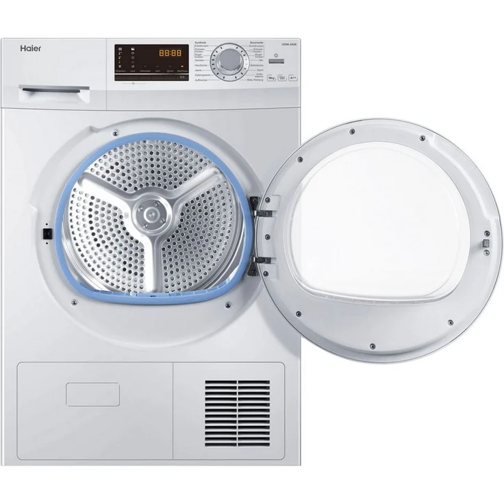 Haier HD90A636, Wärmepumpentrockner, A++, Fassungsvermögen 9 kg, Standgerät, Breite 59,5 cm, Kindersicherung, Wärmepumpe – Bild 7