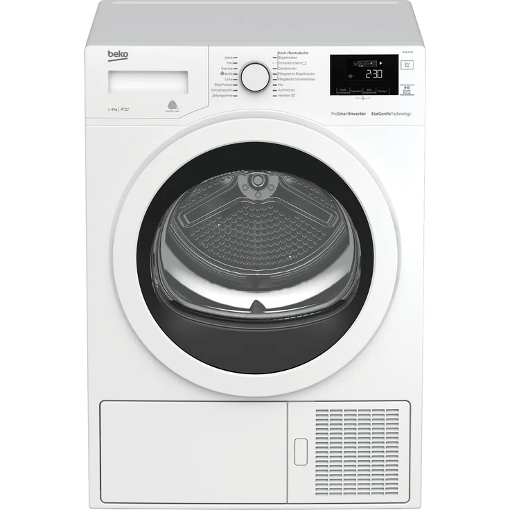 Beko DE8635RX, Wärmepumpentrockner, A+++, Fassungsvermögen 8 kg, Standgerät, Breite 59,5 cm, Wäschetrockner mit Automatik, Drehknopf – Bild 1